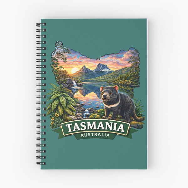 Item preview, Tasmania, Australia - Cradle Mountain and Tasmanian Devil designed and sold by Myra365Art.