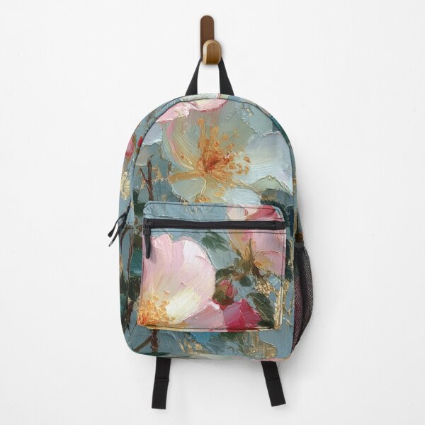 Item preview, Vintage Oil Painting Wild Roses with Gold Leaf designed and sold by colorful-white.