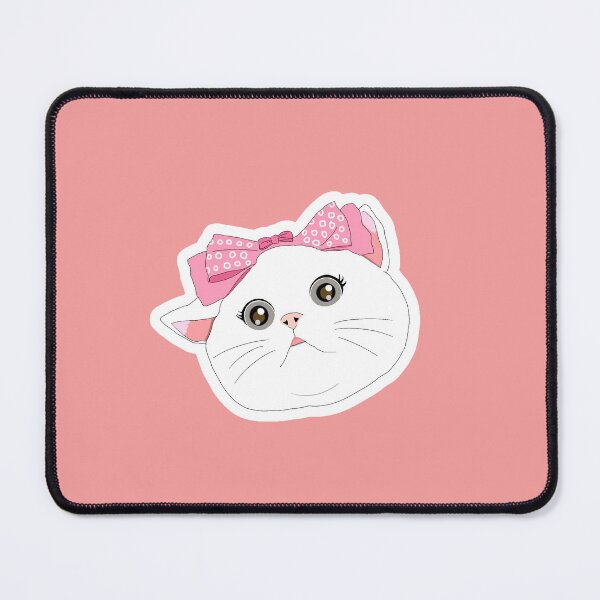 Item preview, pInk ribbon round kitty designed and sold by sara747.