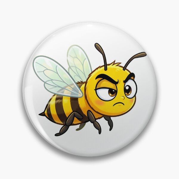 Item preview, Angry Grumpy Bee Funny Cartoon Character Art designed and sold by Hafcishop.