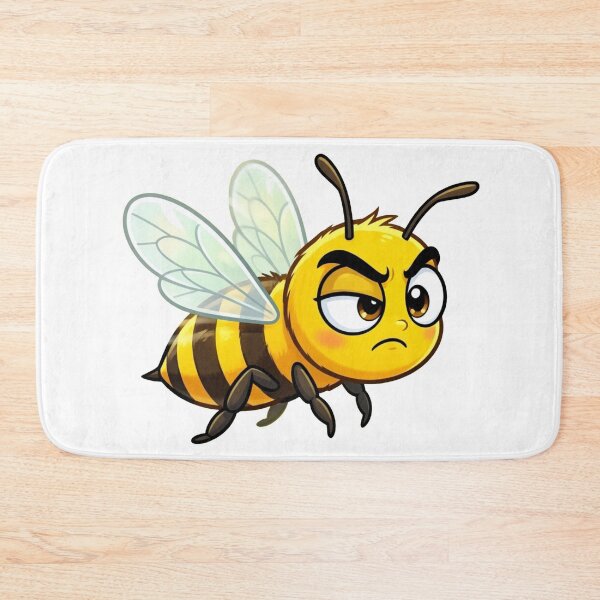 Item preview, Angry Grumpy Bee Funny Cartoon Character Art designed and sold by Hafcishop.