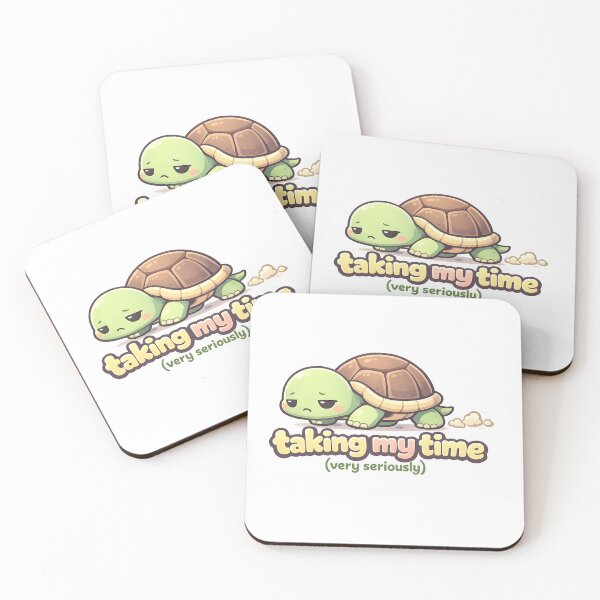 Item preview, "Taking My Time" | Aesthetic Sleepy Turtle & Relatable Slow Life Art designed and sold by Naviora.