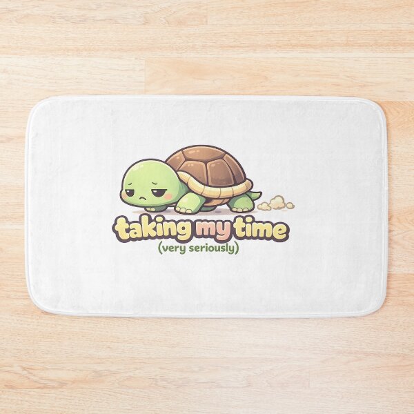 Item preview, "Taking My Time" | Aesthetic Sleepy Turtle & Relatable Slow Life Art designed and sold by Naviora.