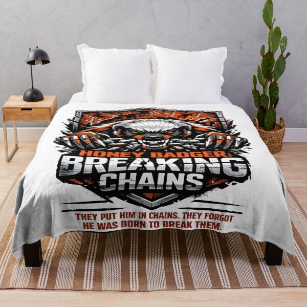 Item preview, Honey Badger Breaking Chains Unstoppable Fury designed and sold by WildlifeInc.