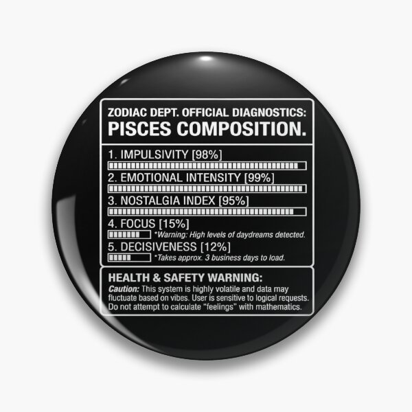 Item preview, Pisces Composition - Zodiac Personality Diagnostics designed and sold by Wit & Wear.