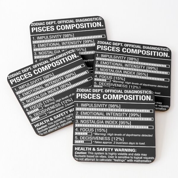 Item preview, Pisces Composition - Zodiac Personality Diagnostics designed and sold by Wit & Wear.
