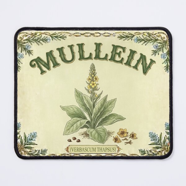 Item preview, Victorian Mullein Herb Watercolor Apothecary label Herbalism – Vivid Botanical Herb - Botanical designed and sold by CattlettArt.