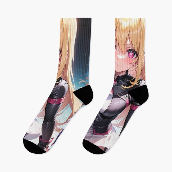 Item preview, Ruby Hoshino Oshi no Ko Anime Girl Dark Suit Waifu designed and sold by 108Recordings.