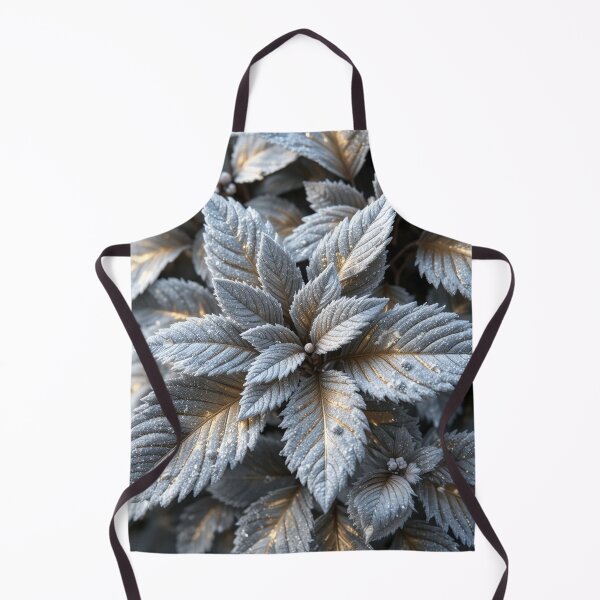 Item preview, Frosted Leaves Close-Up – Icy Botanical Nature Illustration designed and sold by semenol.