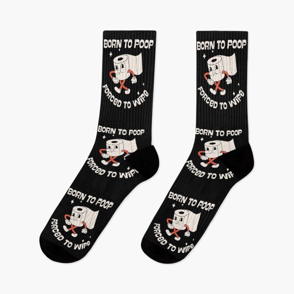 Item preview, Born To Poop Forced To Wipe Funny Bathroom Humor designed and sold by Vintagemashup.