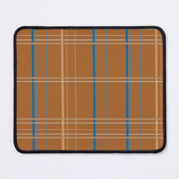 Item preview, Retro Modern Plaid - Mid Century Caramel and Blue Tartan Pattern designed and sold by Luckymoon2000.