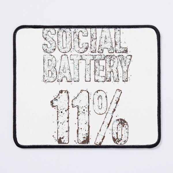 Item preview, Social Battery 1%: Relatable Introvert & Mental Health Art designed and sold by AGawas.