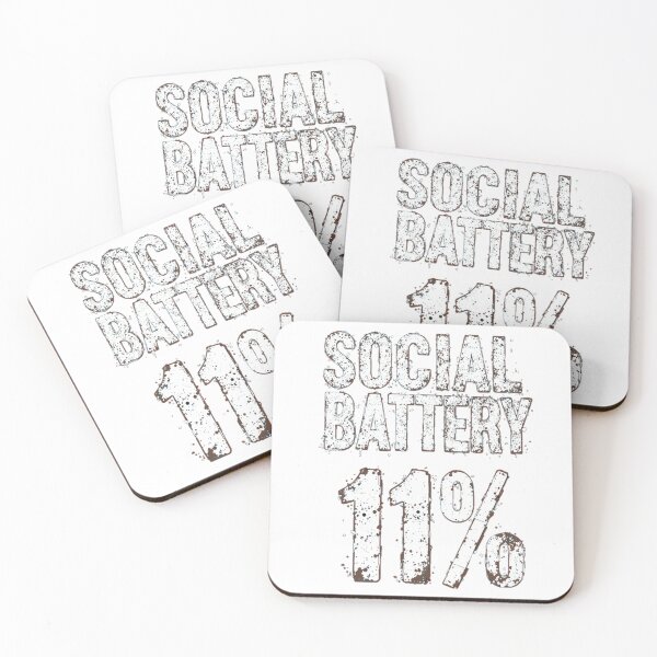 Item preview, Social Battery 1%: Relatable Introvert & Mental Health Art designed and sold by  BreedCraft Studio.