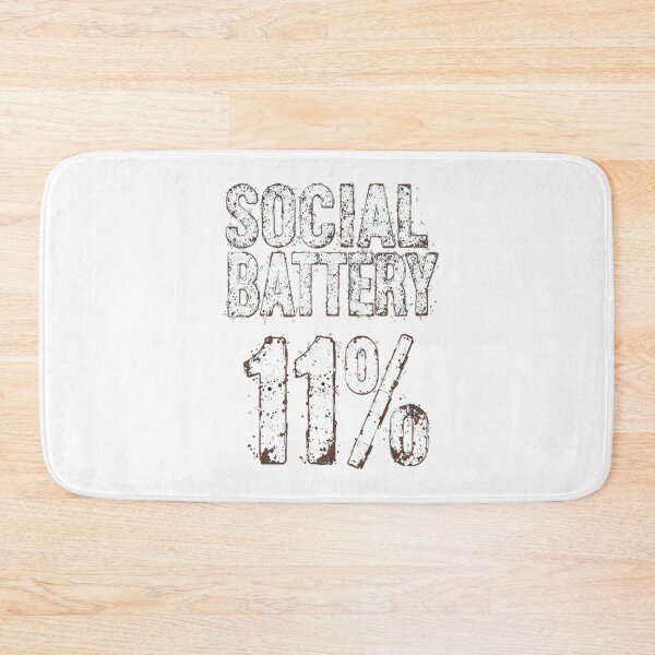 Item preview, Social Battery 1%: Relatable Introvert & Mental Health Art designed and sold by AGawas.
