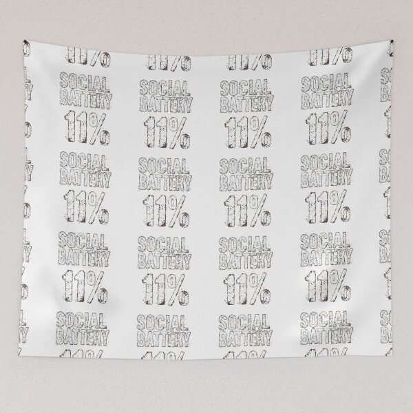 Item preview, Social Battery 1%: Relatable Introvert & Mental Health Art designed and sold by AGawas.