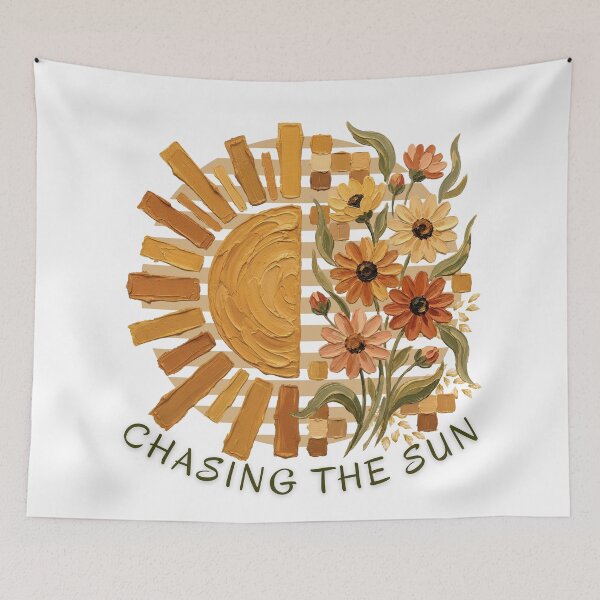 Item preview, Chasing the Sun Boho Sunflower Impasto Art designed and sold by VibranPalette.