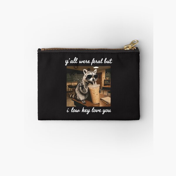 Item preview, Y’all Were Feral But I Low Key Love You Funny Teacher Raccoon Iced Coffee Last Day School Gift designed and sold by kiralynstration.