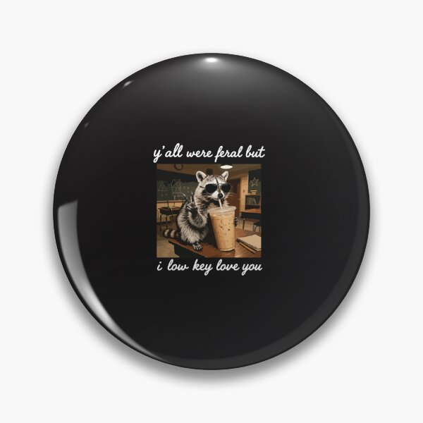 Item preview, Y’all Were Feral But I Low Key Love You Funny Teacher Raccoon Iced Coffee Last Day School Gift designed and sold by kiralynstration.