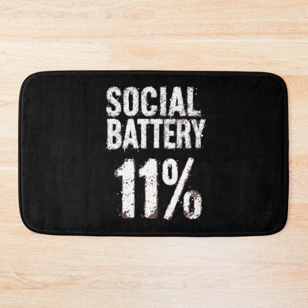 Item preview, Funny Social Battery 1% Introvert Humor Design designed and sold by AGawas.