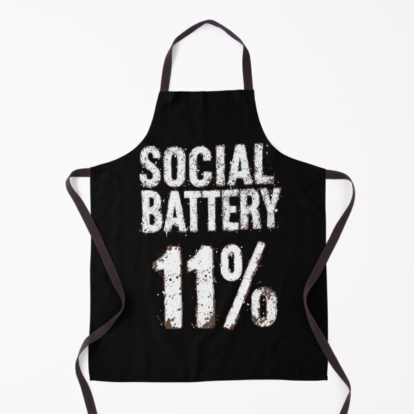 Item preview, Funny Social Battery 1% Introvert Humor Design designed and sold by  BreedCraft Studio.