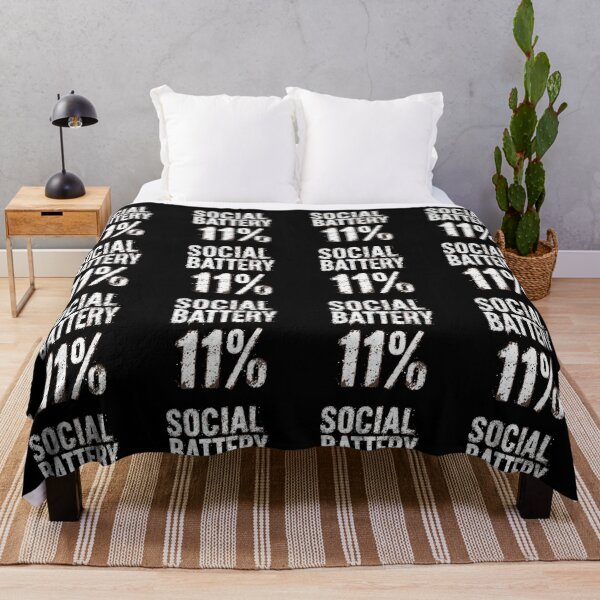 Item preview, Funny Social Battery 1% Introvert Humor Design designed and sold by AGawas.