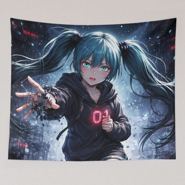 Item preview, Hatsune Miku Vocaloid Neon Cyberpunk Action Runner designed and sold by 108Recordings.