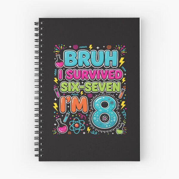 Item preview, Bruh I Survived 6 7 Now I’m 8 Funny 8th Birthday Science Kids Gift Age 8 Boy Girl designed and sold by kiralynstration.