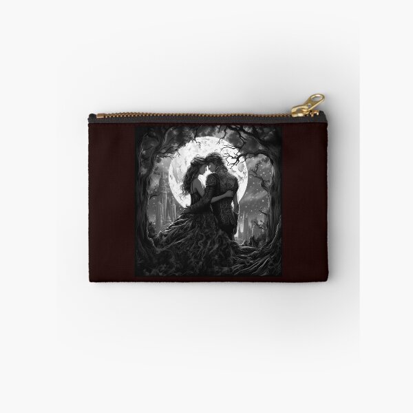Item preview, Gothic Lovers Under Full Moon Romantic Dark Fantasy Art designed and sold by inkoutninja.