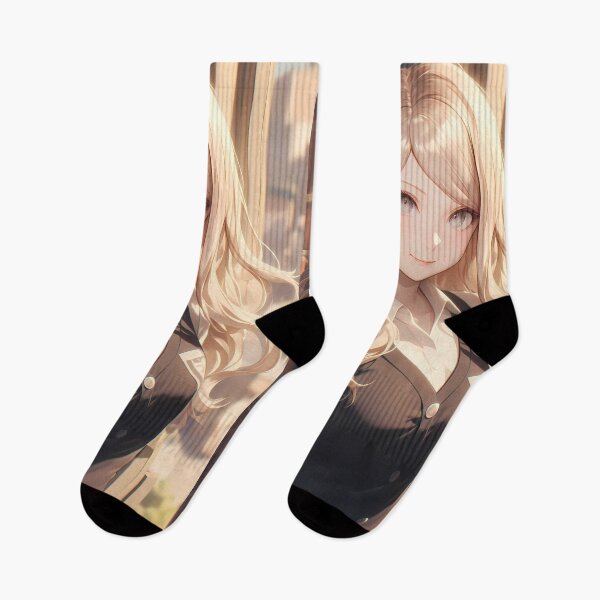 Item preview, Kaede Akamatsu Danganronpa Music Note Blonde Hair Warm Sunset Smile designed and sold by 108Recordings.
