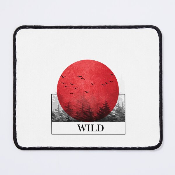 Item preview, Deep Wild Forest - Red Sun Pine Tree Silhouette Art designed and sold by Atlasoloji.
