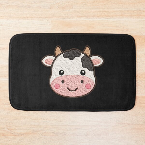 Item preview, Cute Cow Face Kawaii Minimal Embroidery Style Design designed and sold by ColorSplash123.