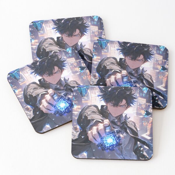 Item preview, Nobuchika Ginoza Psycho Pass Cyberpunk Neon City Blue Glow designed and sold by 108Recordings.