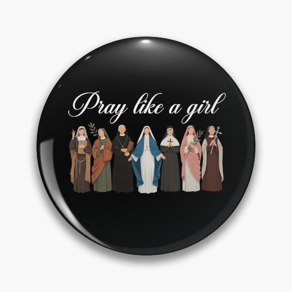 Item preview, Pray Like A Girl Catholic Saint Christian designed and sold by wansilastomi.