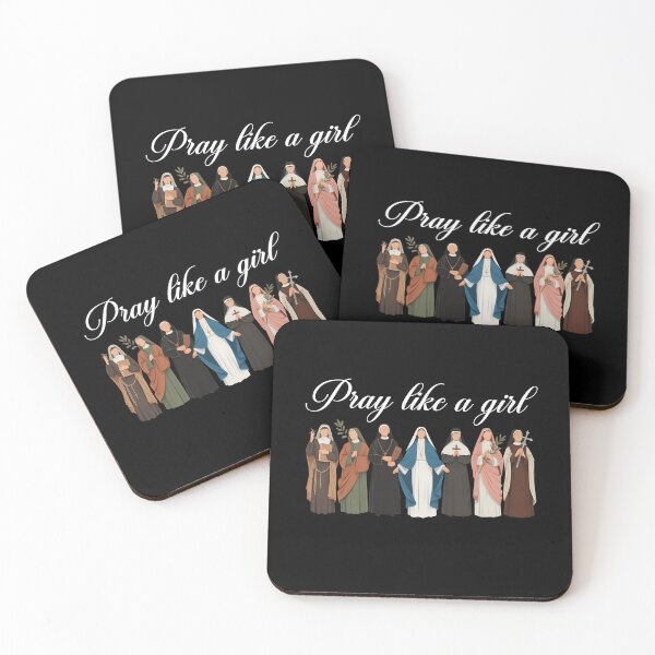 Item preview, Pray Like A Girl Catholic Saint Christian designed and sold by wansilastomi.