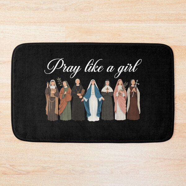 Item preview, Pray Like A Girl Catholic Saint Christian designed and sold by wansilastomi.