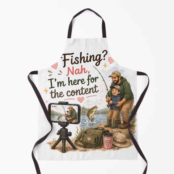 Item preview, Here For Content Not Fishing designed and sold by Podartfulpress.