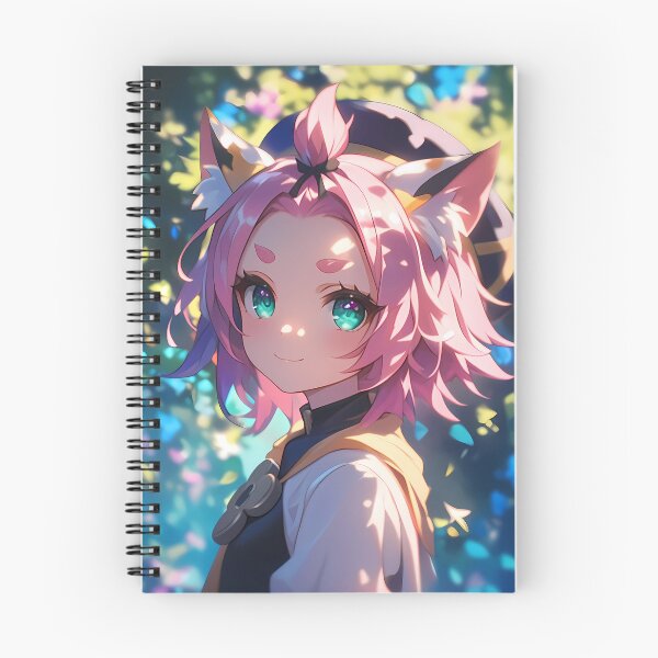 Item preview, Diona Genshin Impact Cat Ears Pink Hair Forest Smile designed and sold by 108Recordings.