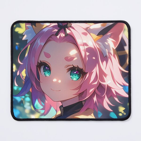 Item preview, Diona Genshin Impact Cat Ears Pink Hair Forest Smile designed and sold by 108Recordings.