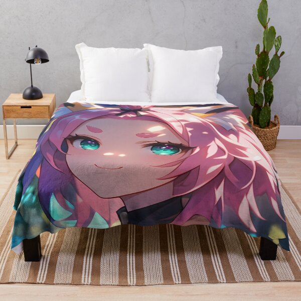 Item preview, Diona Genshin Impact Cat Ears Pink Hair Forest Smile designed and sold by 108Recordings.