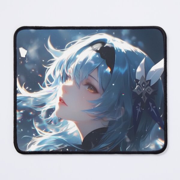 Item preview, Eula Genshin Impact Blue Hair Winter Night Snow Sparkle Pose designed and sold by 108Recordings.