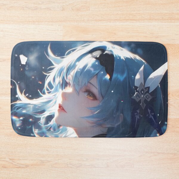 Item preview, Eula Genshin Impact Blue Hair Winter Night Snow Sparkle Pose designed and sold by 108Recordings.