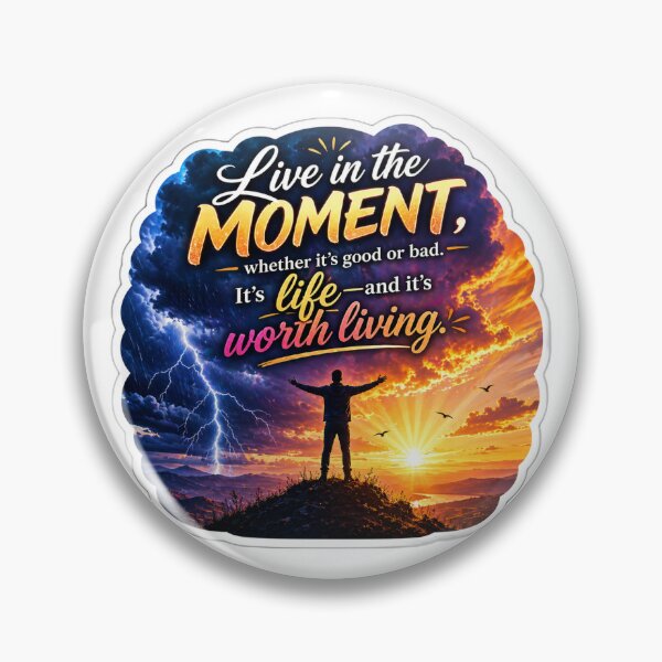 Item preview, Live in the Moment Sunset Motivation designed and sold by lorand-designs.