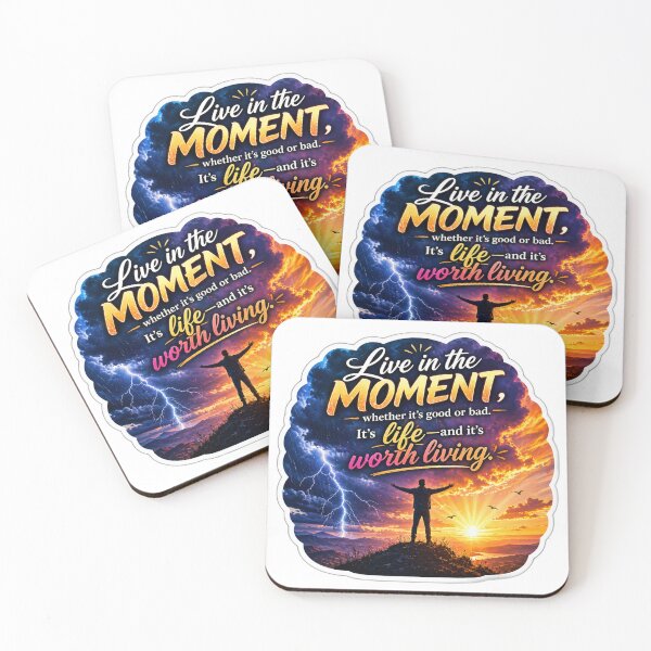 Item preview, Live in the Moment Sunset Motivation designed and sold by lorand-designs.