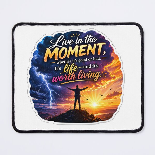 Item preview, Live in the Moment Sunset Motivation designed and sold by lorand-designs.