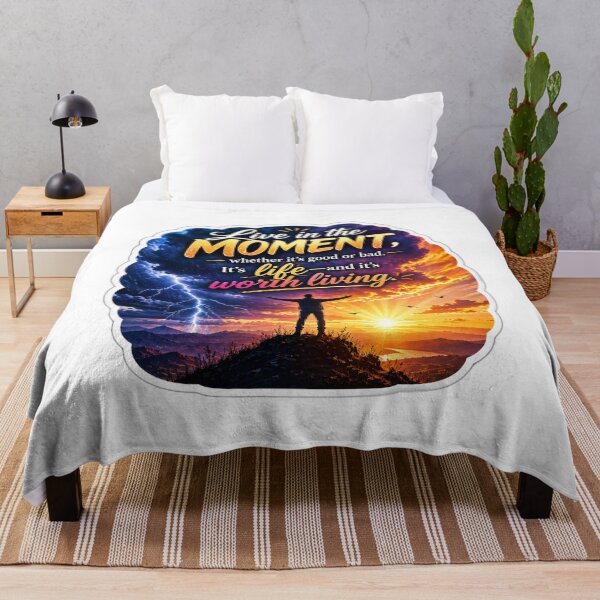 Item preview, Live in the Moment Sunset Motivation designed and sold by lorand-designs.