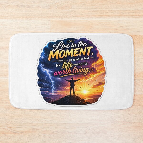 Item preview, Live in the Moment Sunset Motivation designed and sold by lorand-designs.