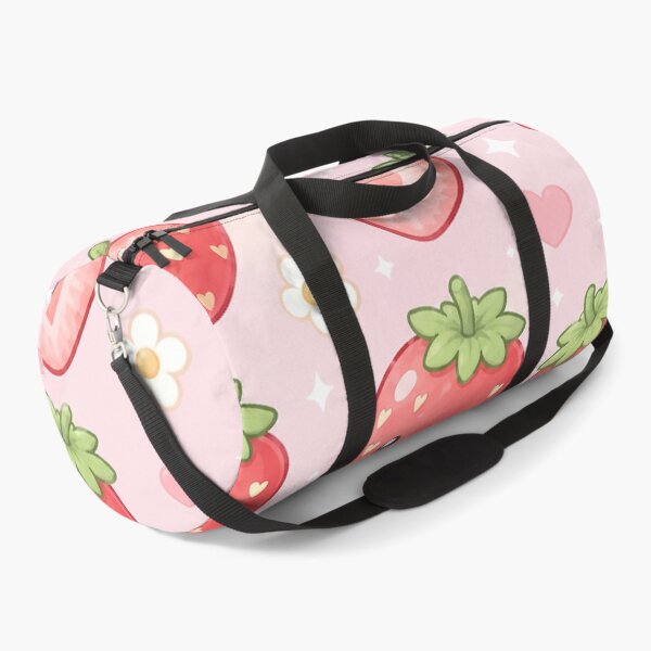 Item preview, Happy Kawaii Strawberries and Hearts Pattern designed and sold by EsenciaZen.
