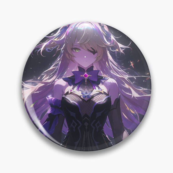 Item preview, Fischl Genshin Impact Purple Starry Gothic Magic Night Vibes designed and sold by 108Recordings.