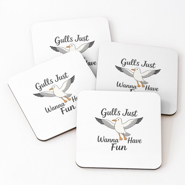 Item preview, Gulls Just Wanna Have Fun Funny Seagull Beach Summer Cute Women Girls Vacation designed and sold by kiralynstration.