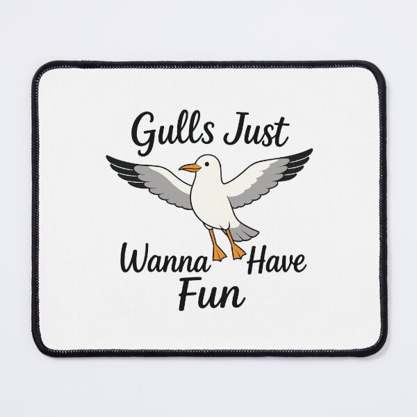 Item preview, Gulls Just Wanna Have Fun Funny Seagull Beach Summer Cute Women Girls Vacation designed and sold by kiralynstration.